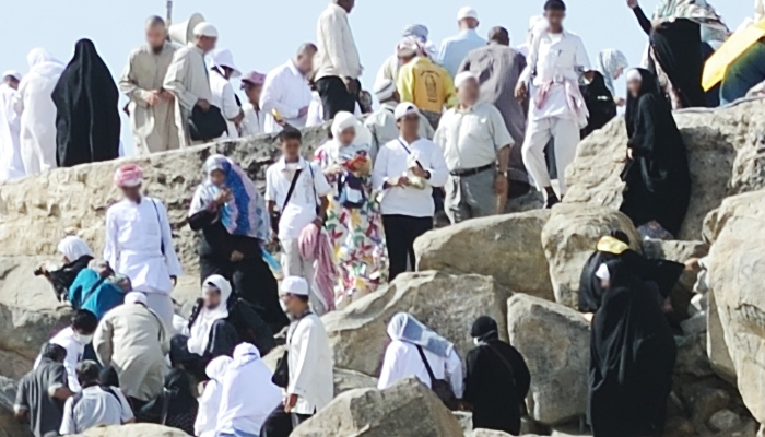 Jabl e Rehmat of the mount of Arafah 