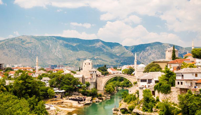 Beautiful View On Mostar City